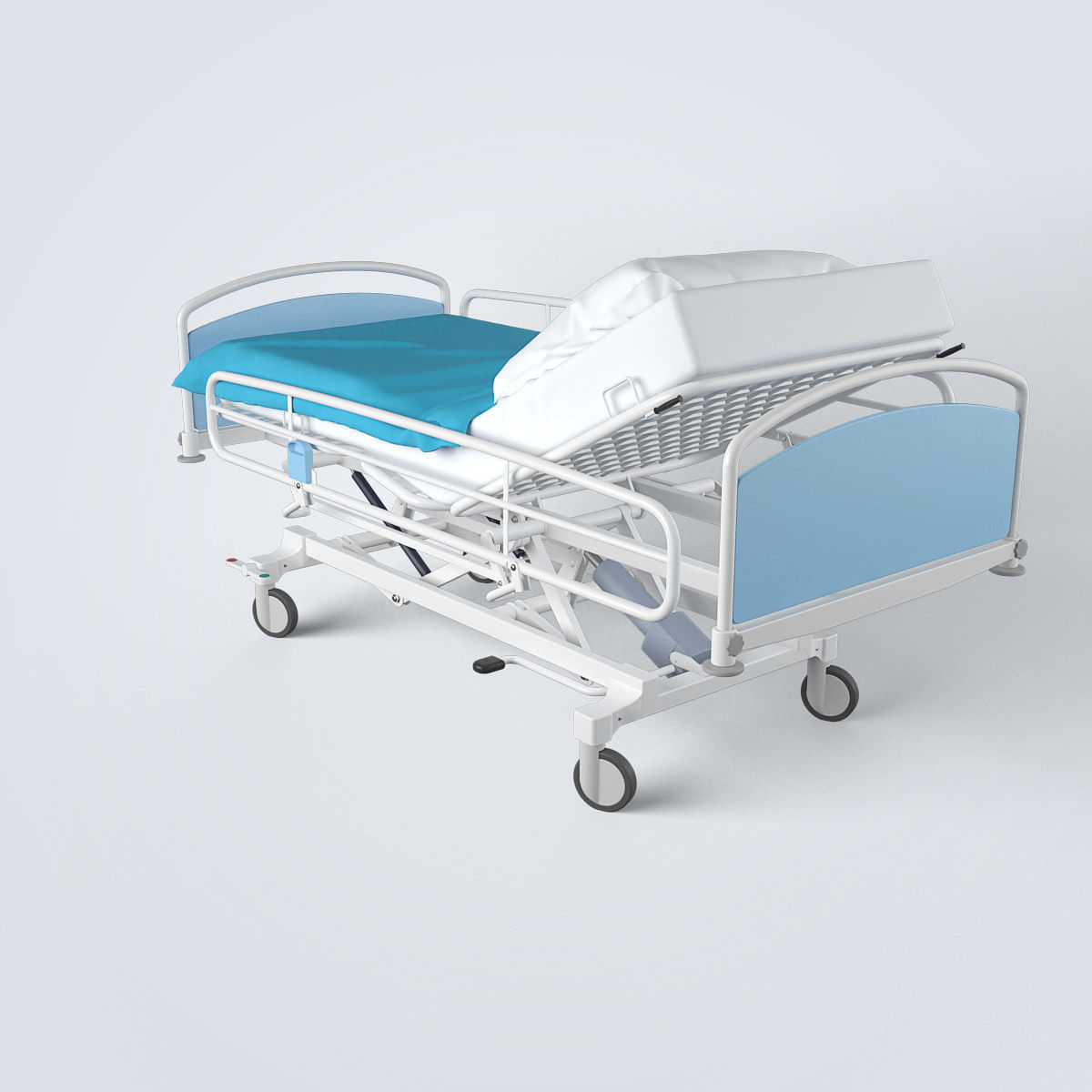 Hospital Bed Set 3D model_3