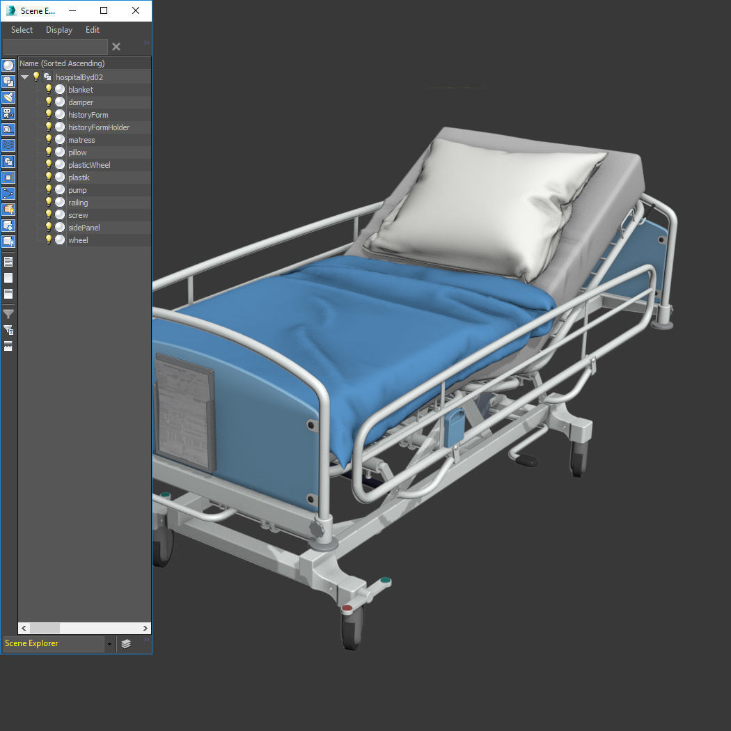 Hospital Bed Set 3D model_42