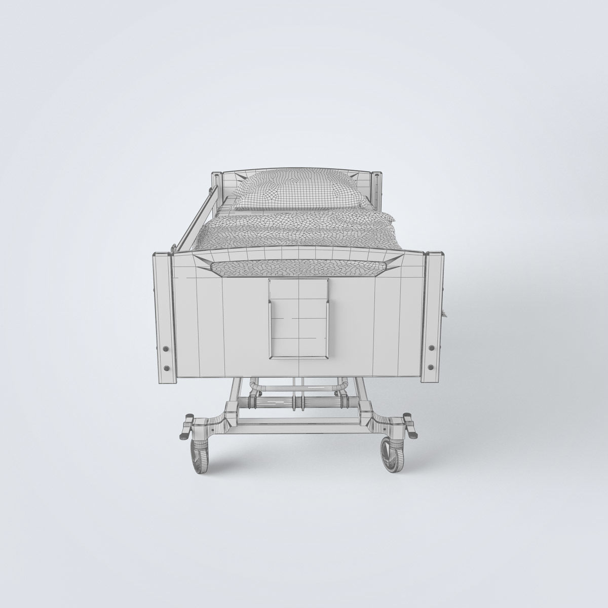 Hospital Bed Set 3D model_41