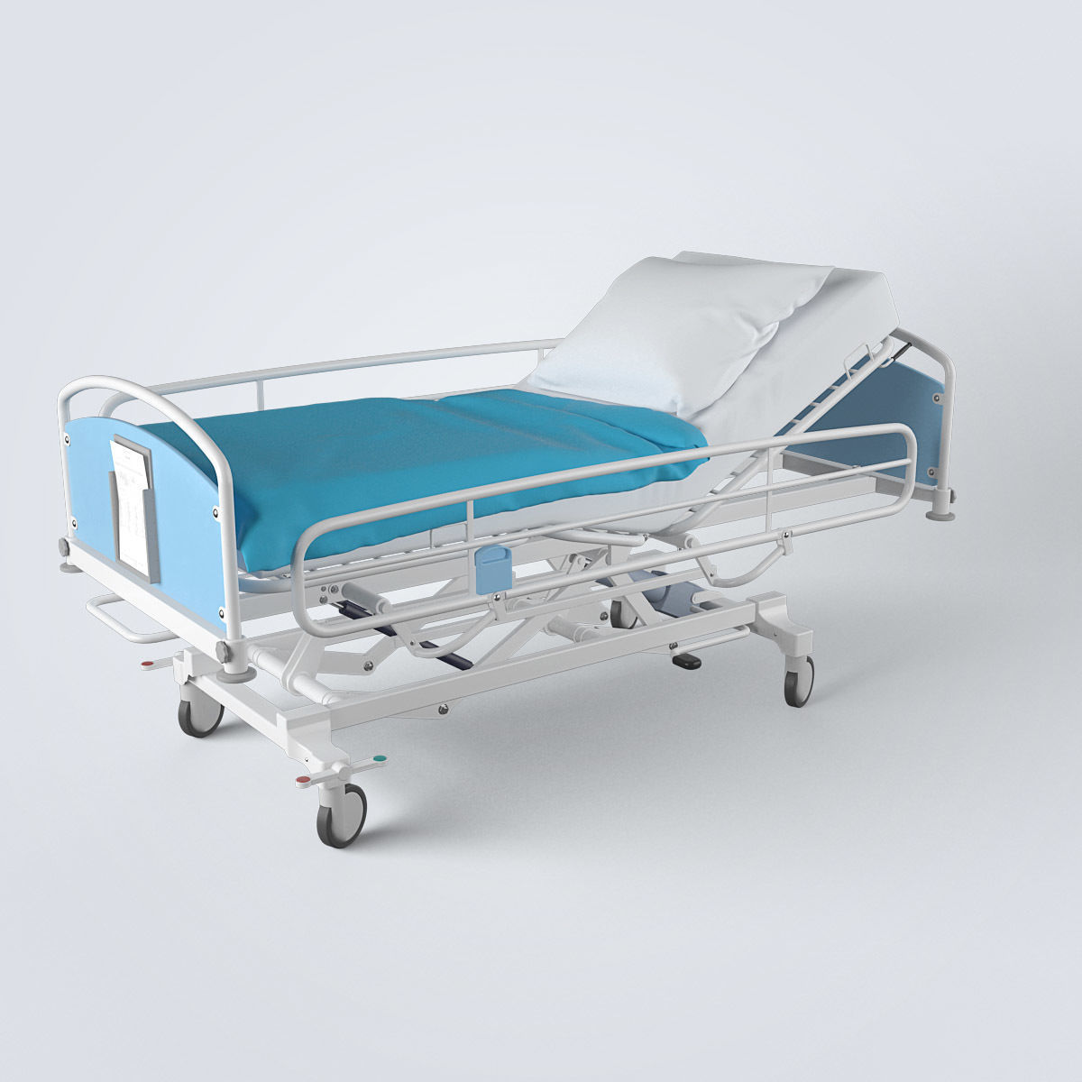 Hospital Bed Set 3D model_9