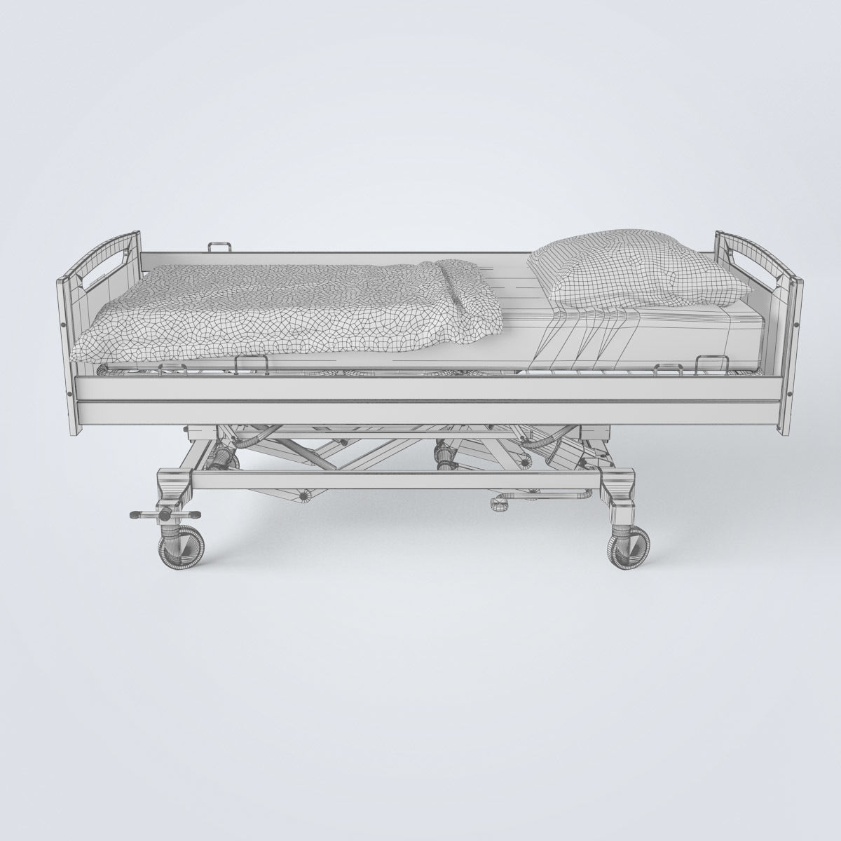 Hospital Bed Set 3D model_38