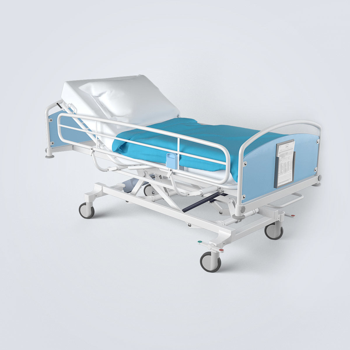 Hospital Bed Set 3D model_7
