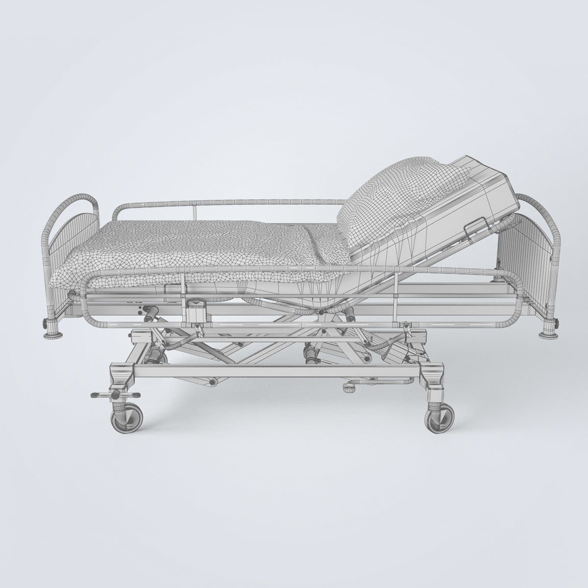 Hospital Bed Set 3D model_33