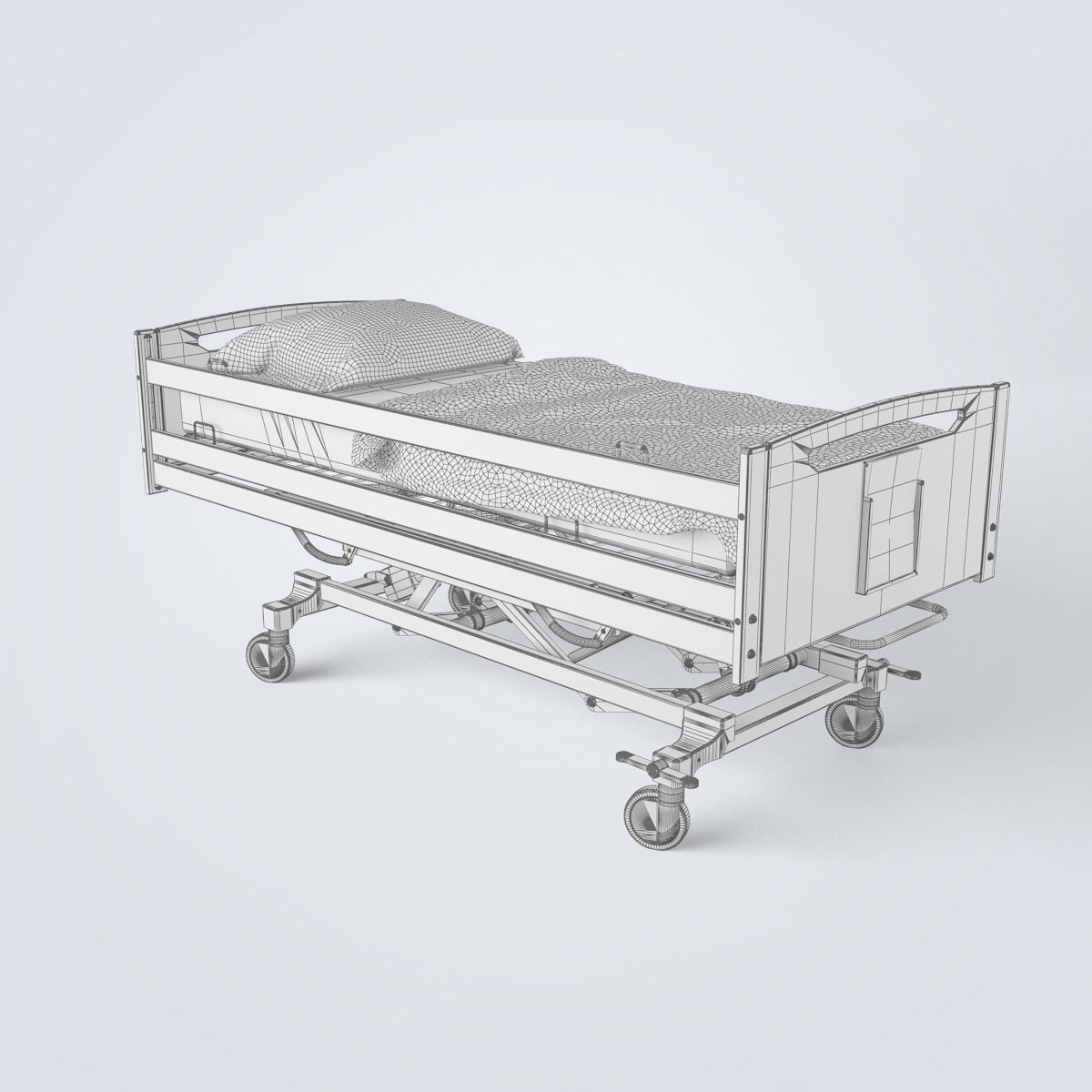 Hospital Bed Set 3D model_40