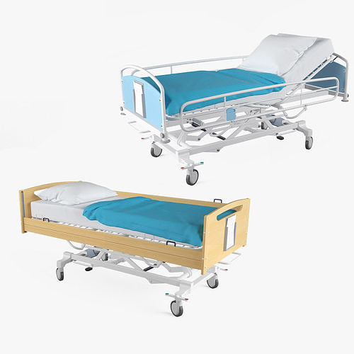 Hospital Bed Set 3D model