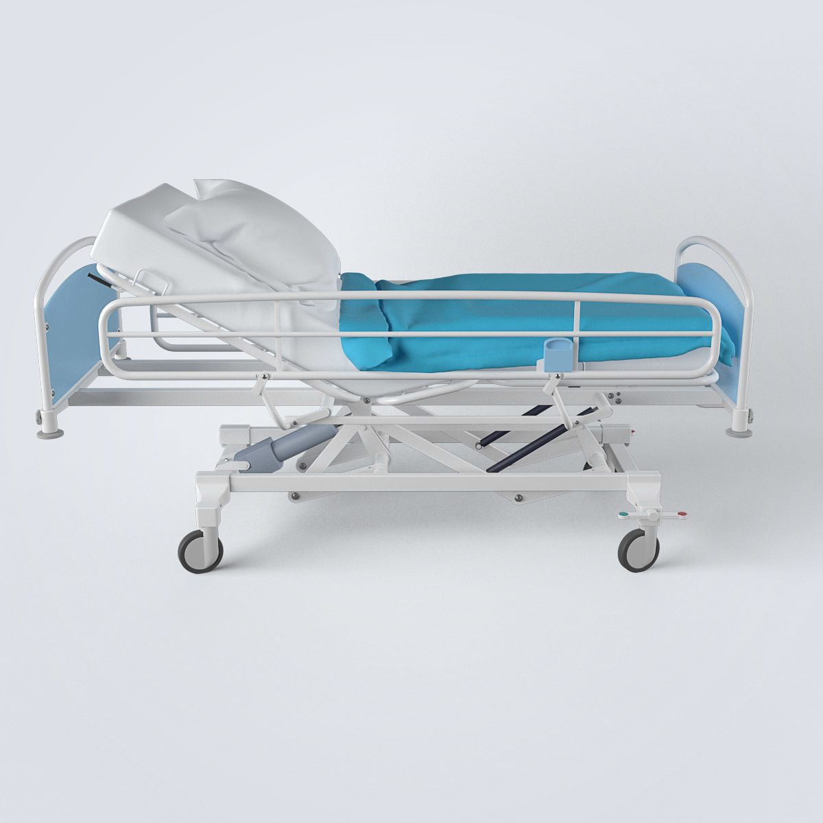 Hospital Bed Set 3D model_6