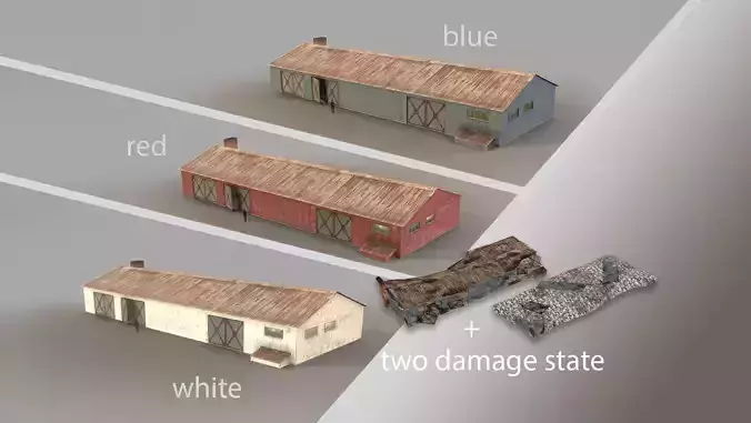 Old Garage 01 with damage DMG 