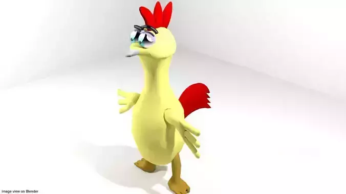 Cartoon Animal Chicken 3D model