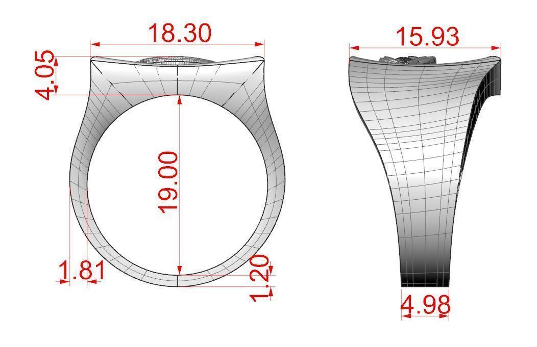 All seeing eye triangle ring 3D print model_6