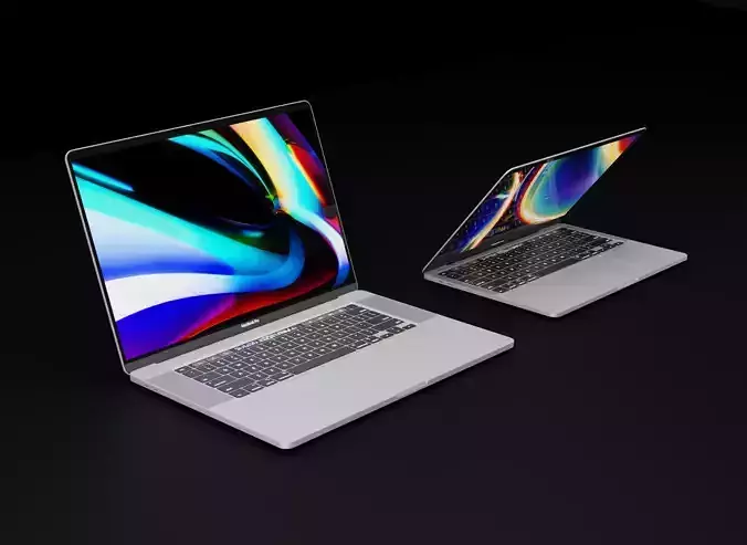 Apple MacBook Pro 13 and 16 inch 2019 and 2020 3D Model Collection