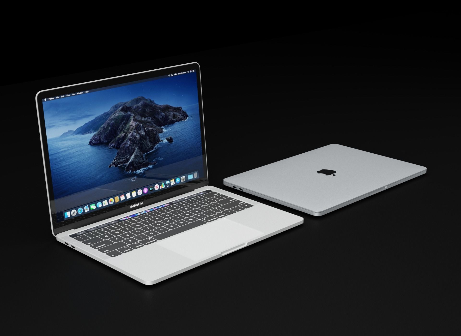 Apple MacBook Pro 13 and 16 inch 2019 and 2020 3D Model Collection_3