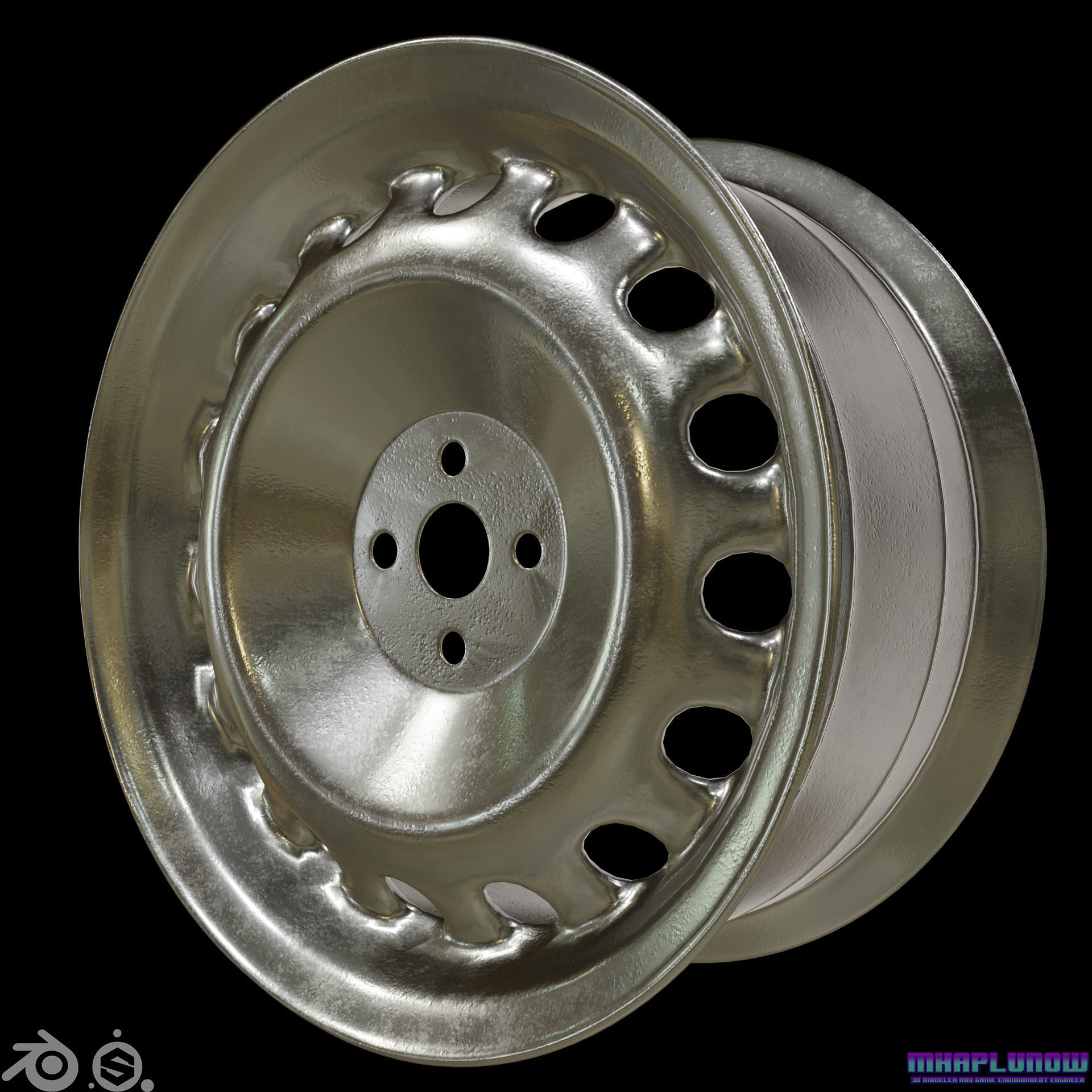 LADA New Rim game ready by mkaplunow Low-poly 3D model_1