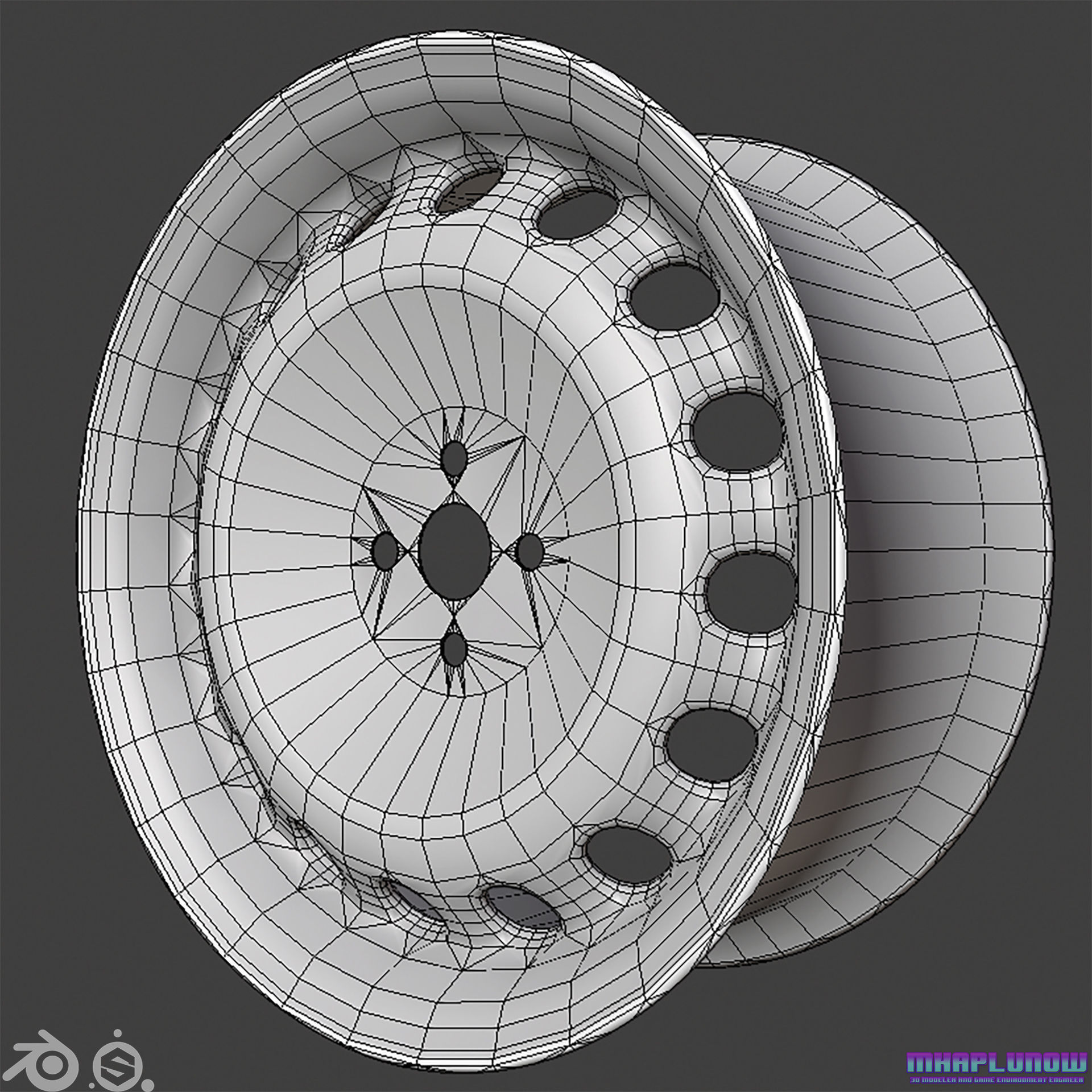 LADA Dirty Rim game ready by mkaplunow Low-poly 3D model_2