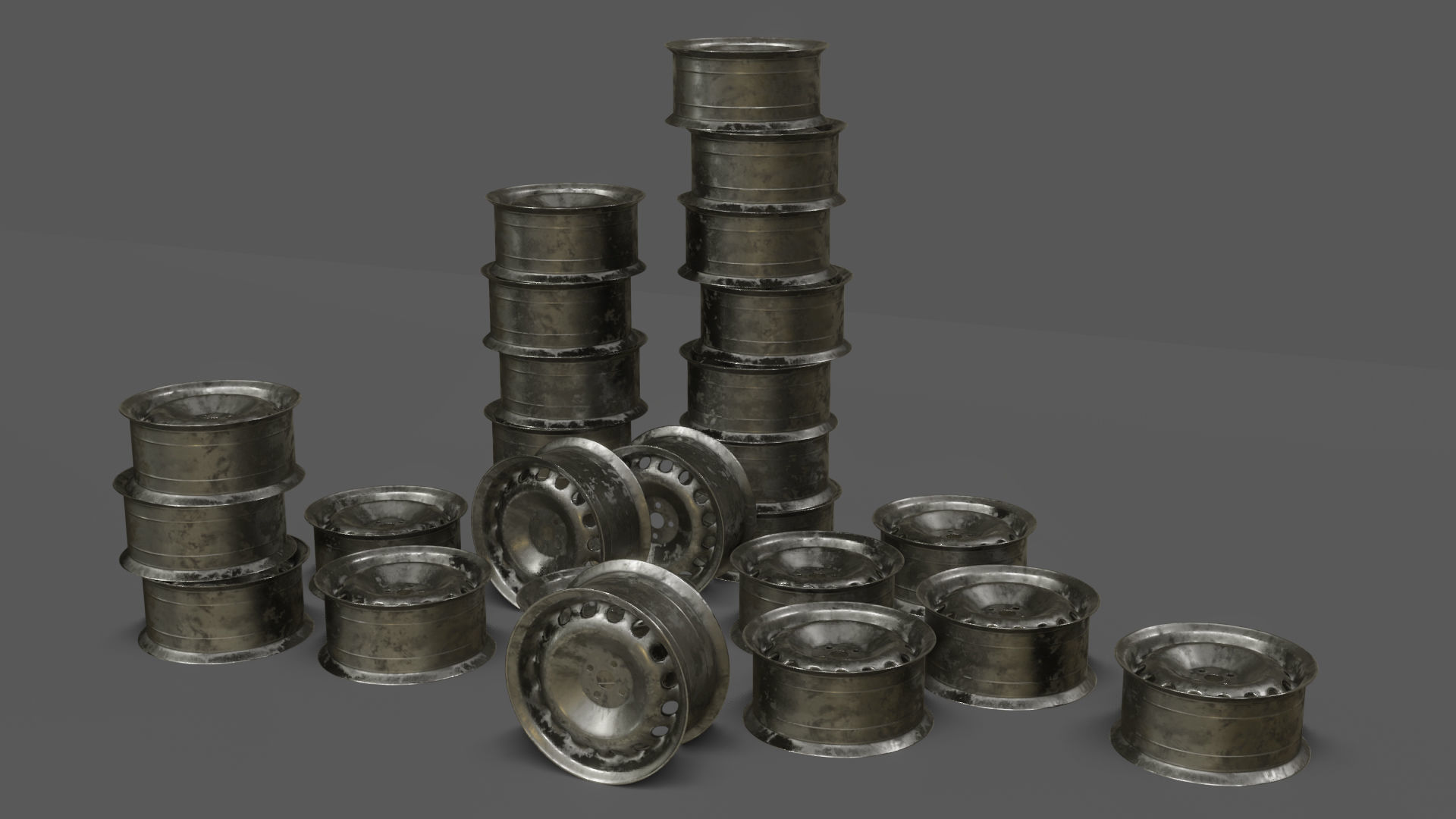 LADA Dirty Rim game ready by mkaplunow Low-poly 3D model_3