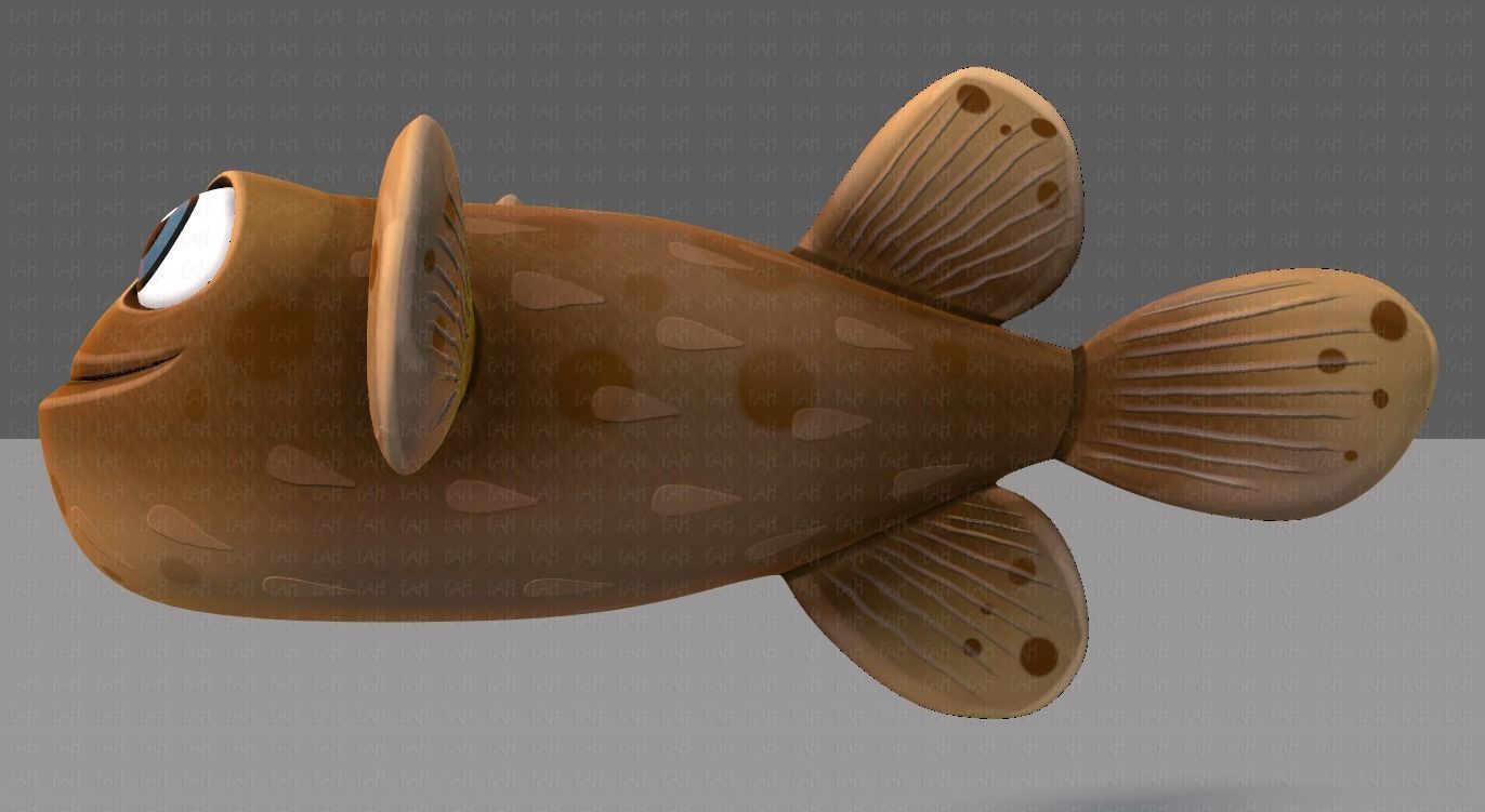 Fish V06 Low-poly 3D model_7