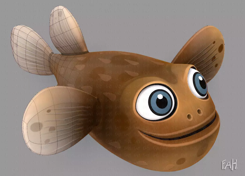 Fish V06 Low-poly 3D model_0