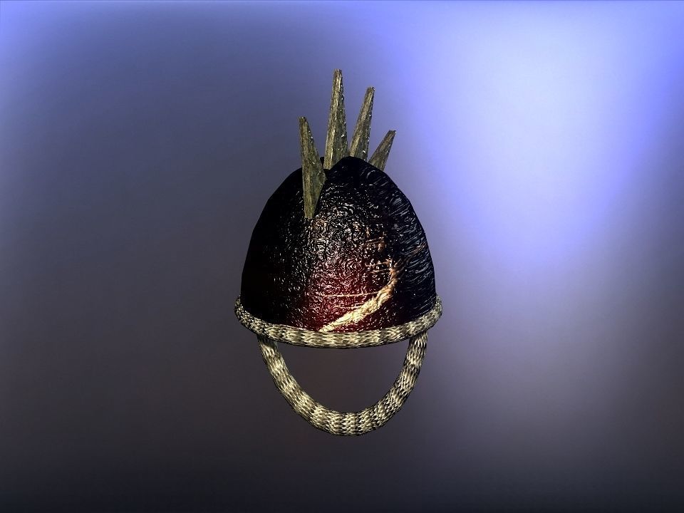 Simple Berserk helmets collection Low-poly 3D model_8