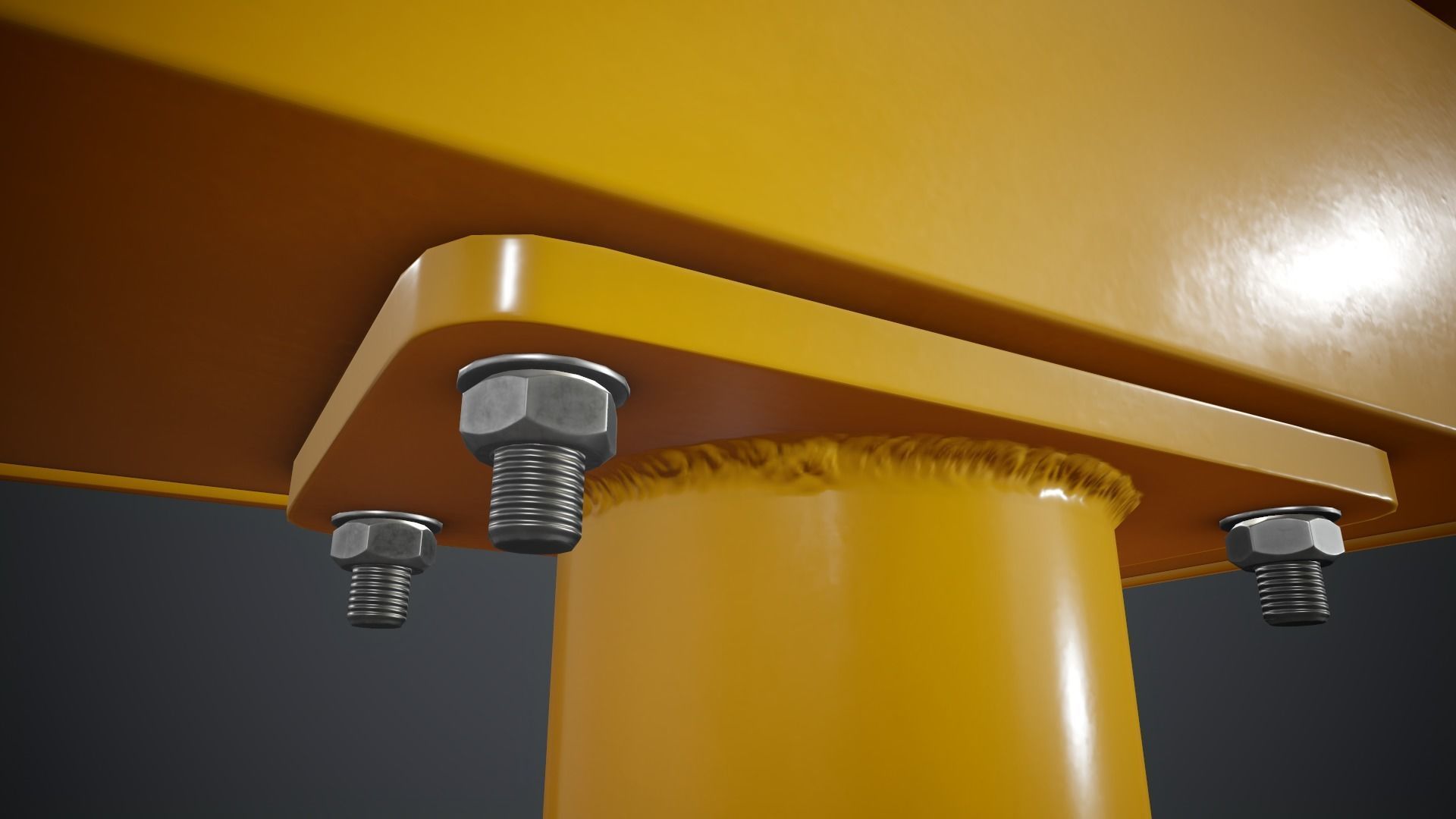 Emergency Call Box 1 PBR Game Ready Low-poly 3D model_9