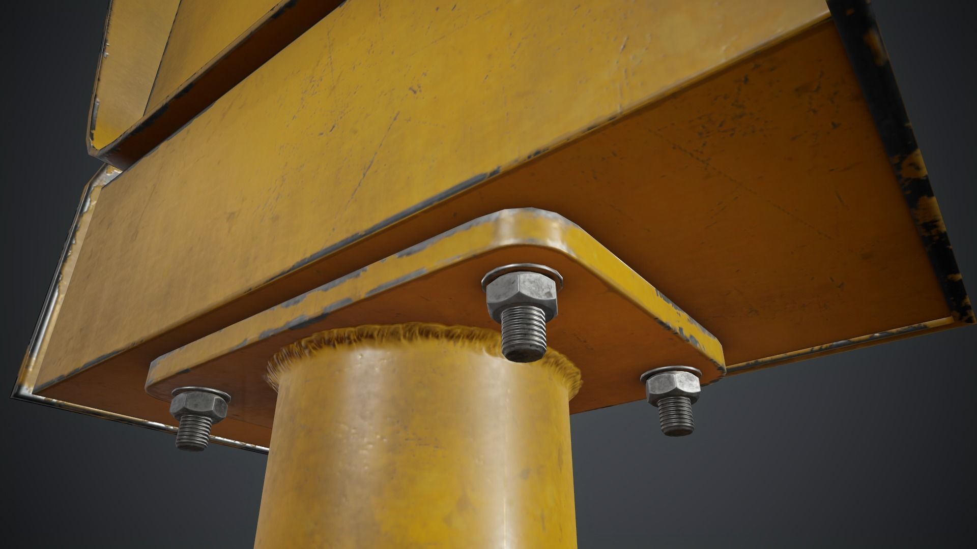 Emergency Call Box 1 PBR Game Ready Low-poly 3D model_15