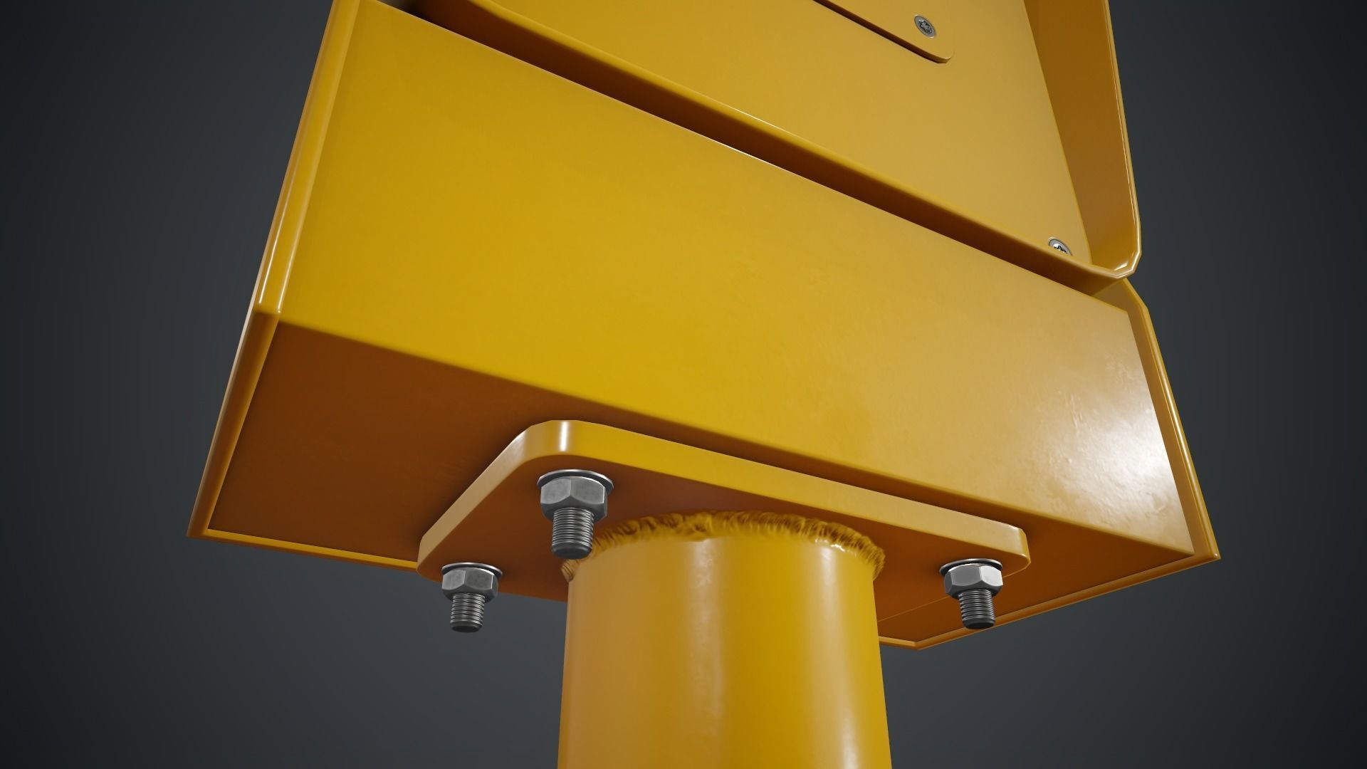 Emergency Call Box 1 PBR Game Ready Low-poly 3D model_8