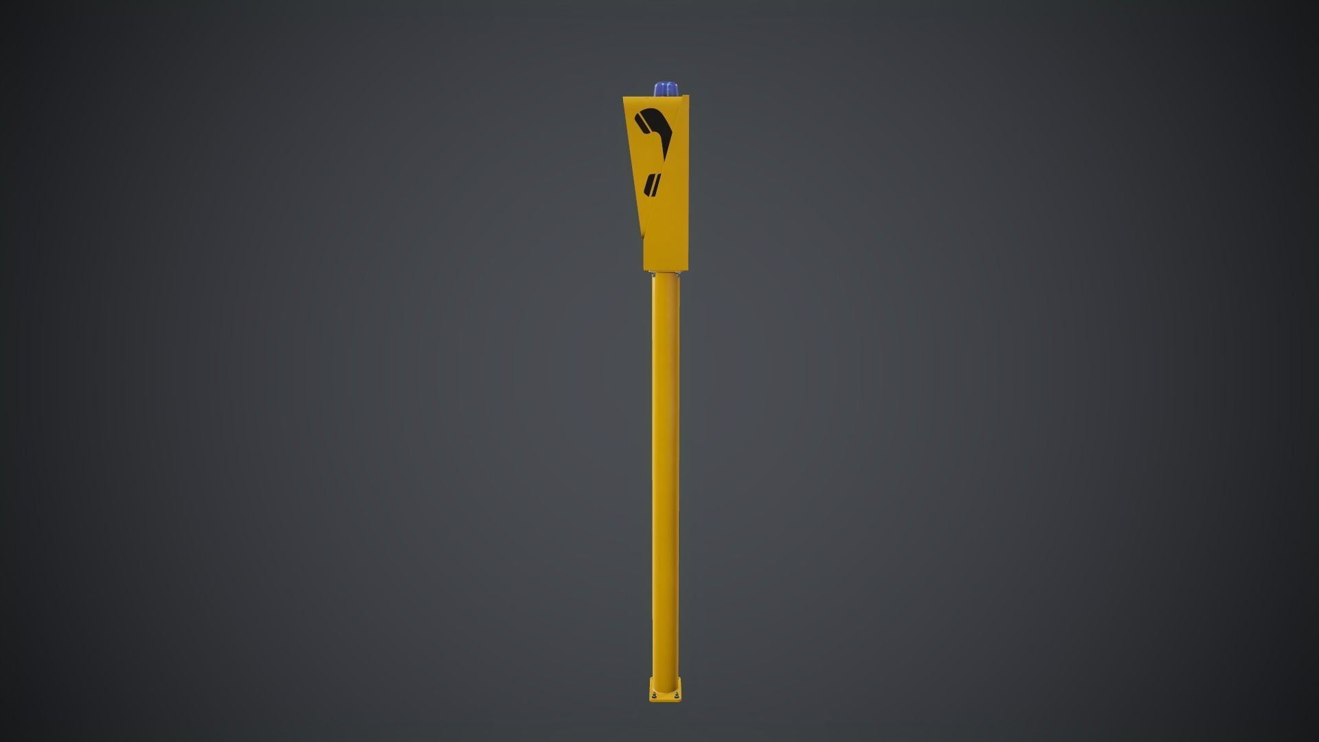 Emergency Call Box 1 PBR Game Ready Low-poly 3D model_6