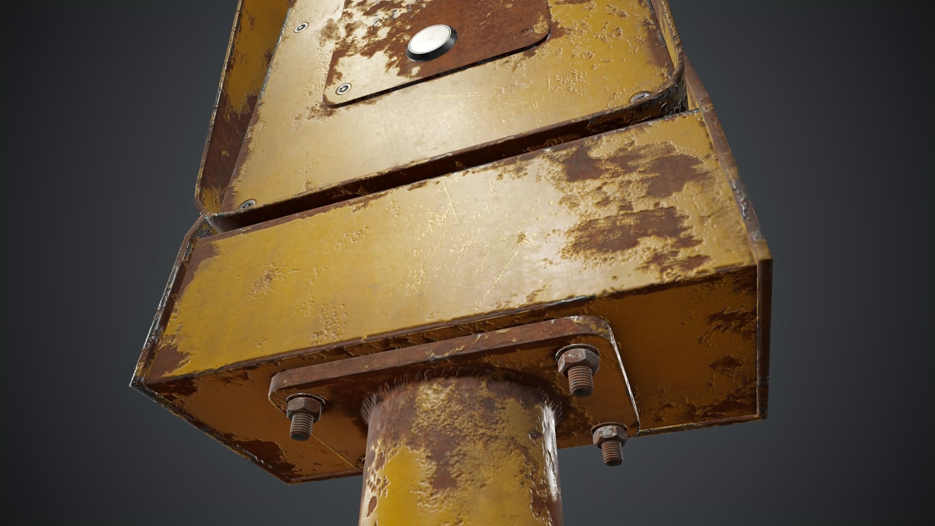 Emergency Call Box 1 PBR Game Ready Low-poly 3D model_21