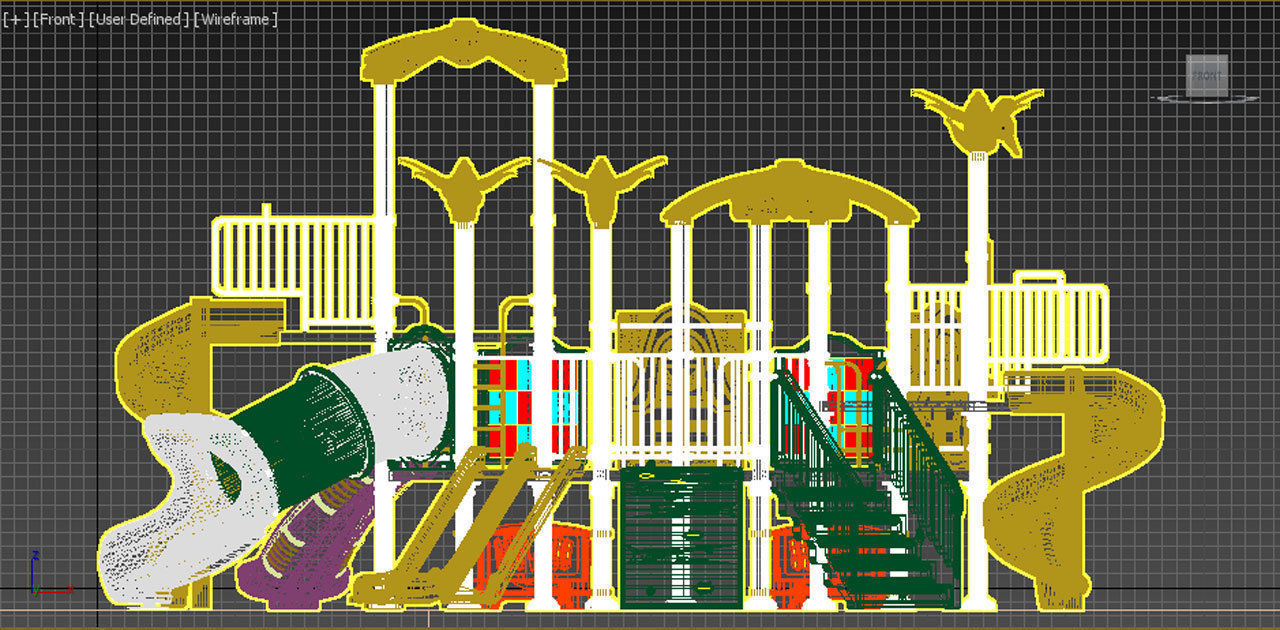 High detailed 3D model playGround kindergarten set  3D model Low-poly 3D model_4