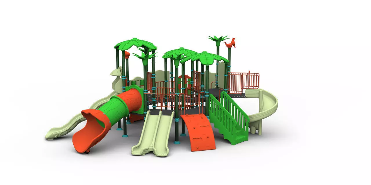High detailed 3D model playGround kindergarten set  3D model Low-poly 3D model_0