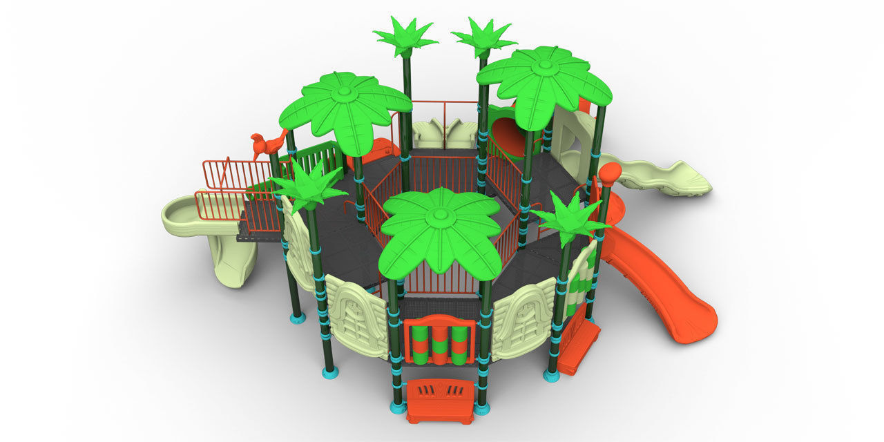 High detailed 3D model playGround kindergarten set  3D model Low-poly 3D model_1