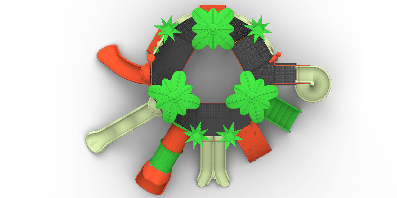 High detailed 3D model playGround kindergarten set  3D model Low-poly 3D model_3