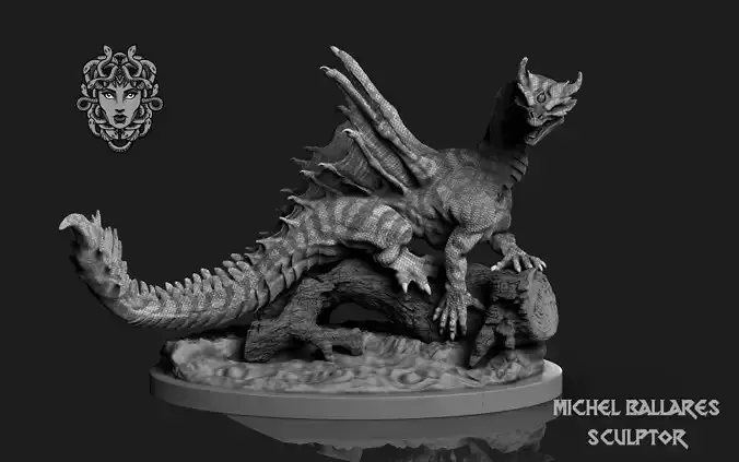 Forest Dragon 3D print model 3D print model