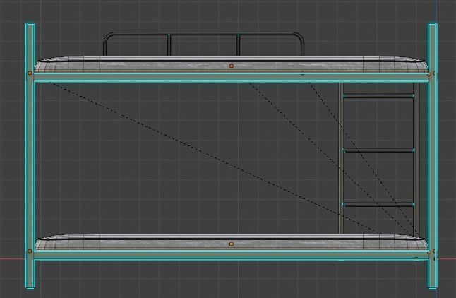 Bunk bed 3D model_11