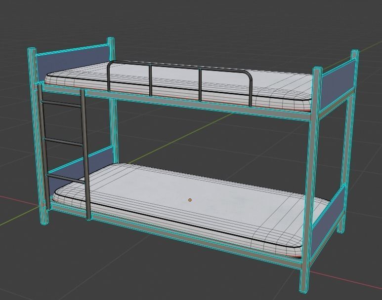 Bunk bed 3D model_14