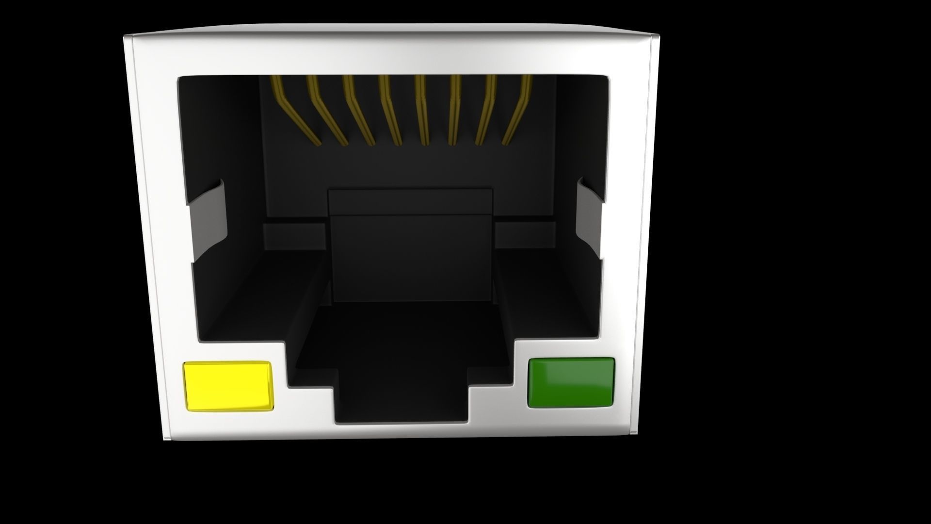 3D Port RJ45 Ethernet  3D model_2