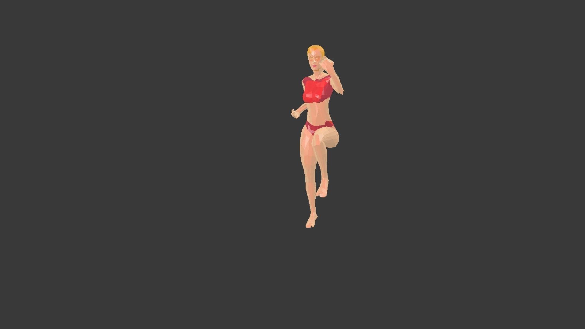 Low poly  3D model -ArchViz -Beach woman -50 Beach Sport Poses  Low-poly 3D model_29