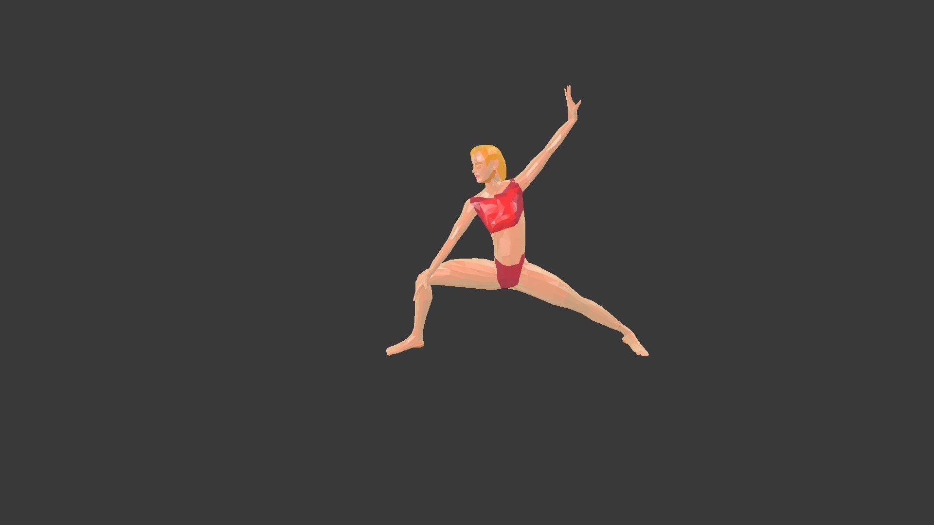 Low poly  3D model -ArchViz -Beach woman -50 Beach Sport Poses  Low-poly 3D model_27