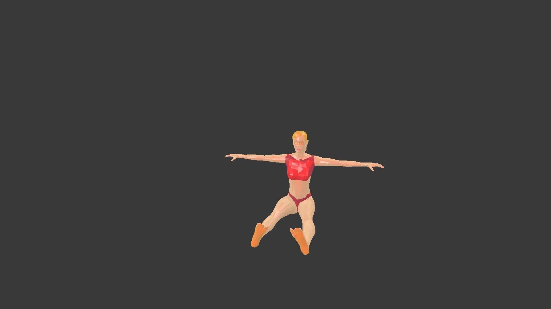 Low poly  3D model -ArchViz -Beach woman -50 Beach Sport Poses  Low-poly 3D model_36