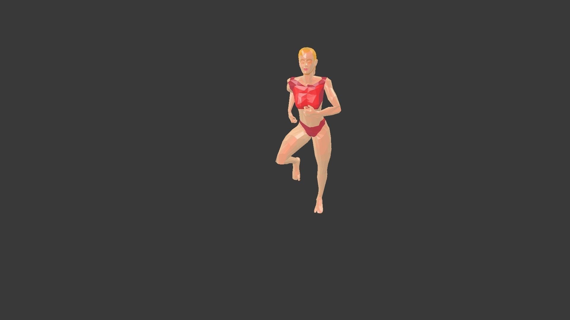 Low poly  3D model -ArchViz -Beach woman -50 Beach Sport Poses  Low-poly 3D model_51