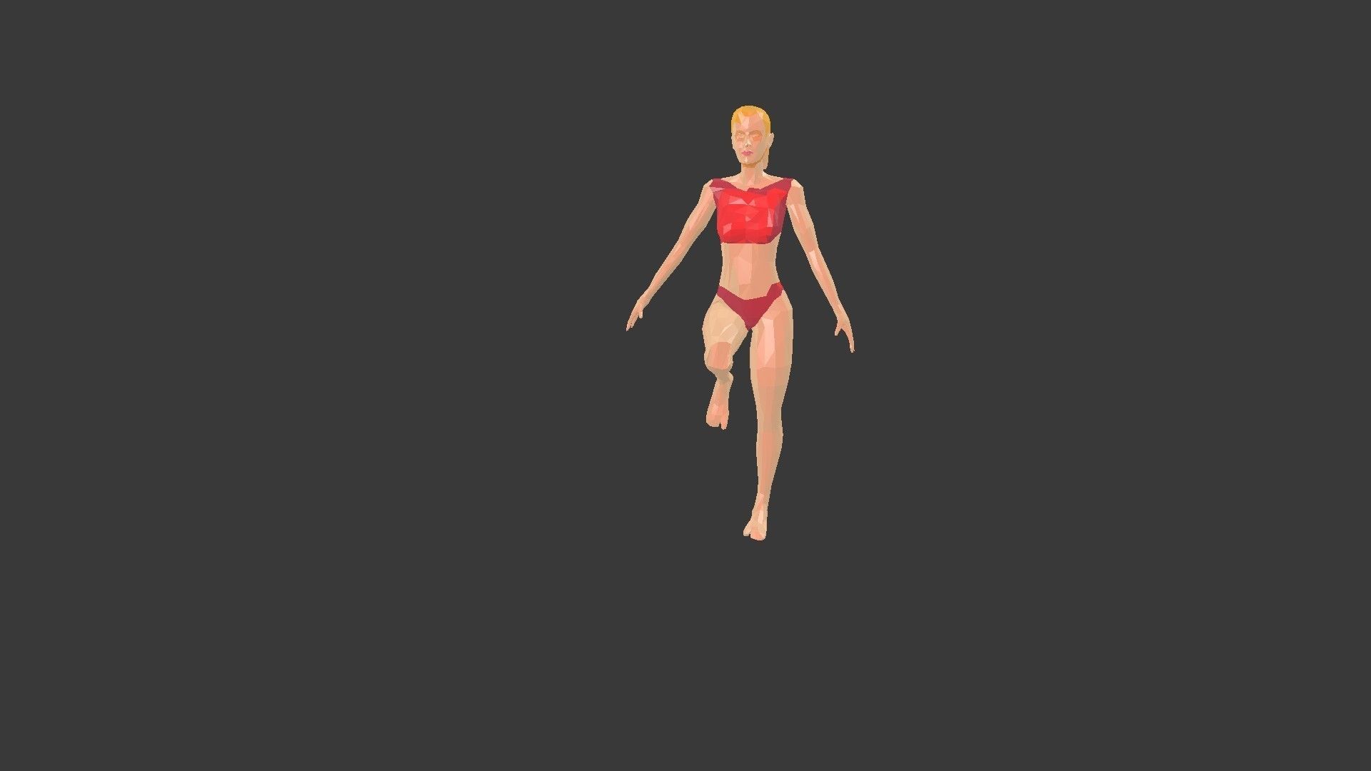 Low poly  3D model -ArchViz -Beach woman -50 Beach Sport Poses  Low-poly 3D model_46