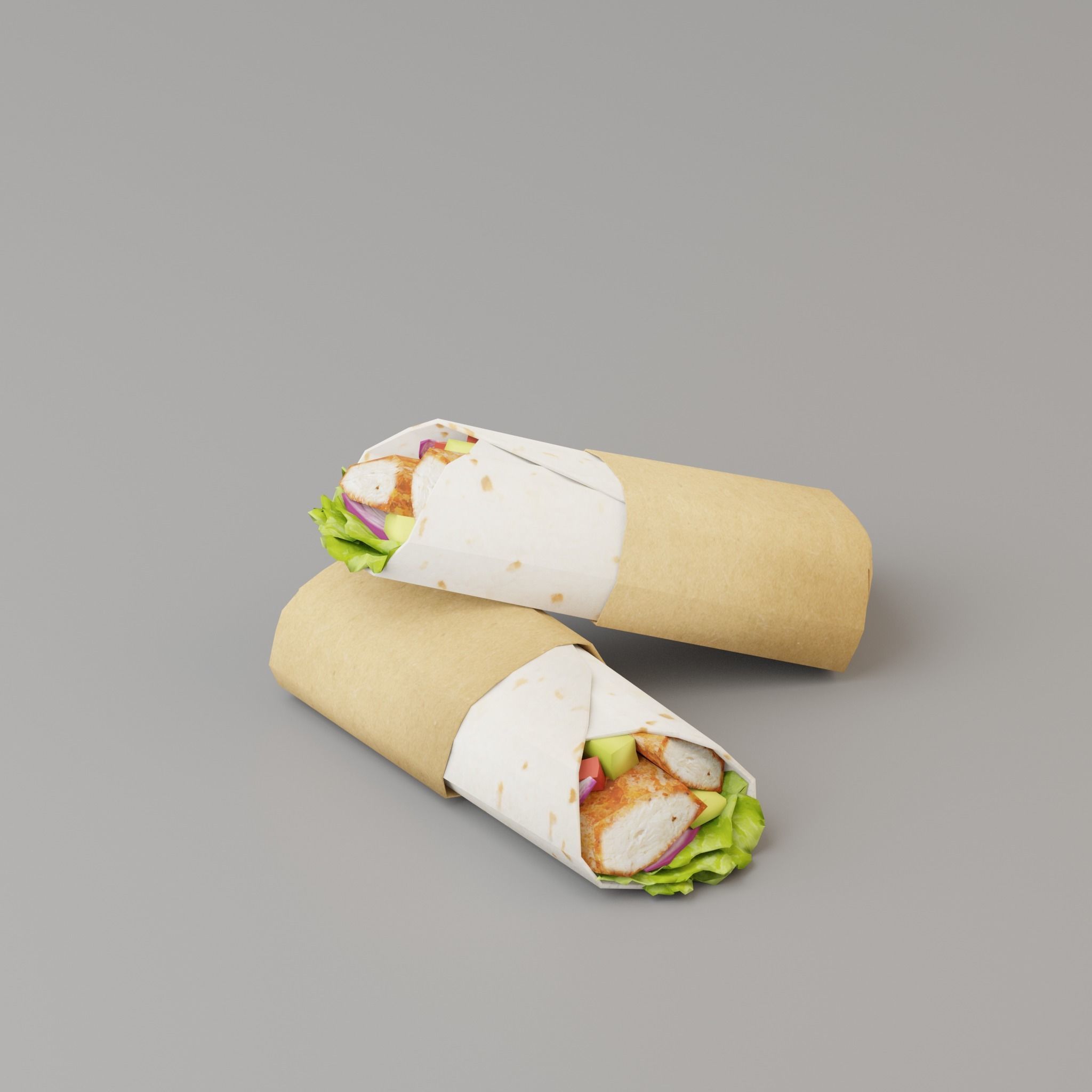 Takeaway Fast Food High G43 Low-poly 3D model_8