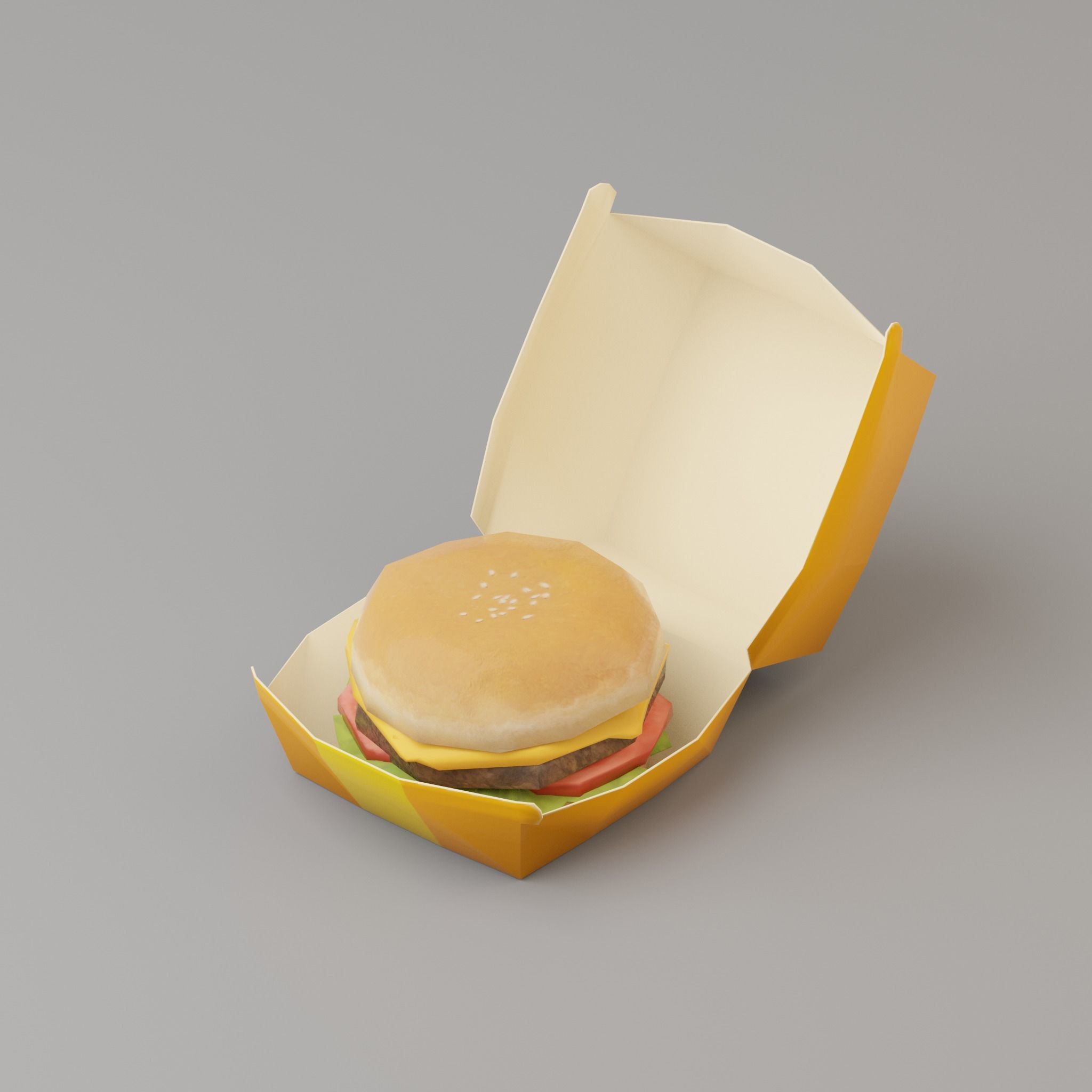 Takeaway Fast Food High G43 Low-poly 3D model_5