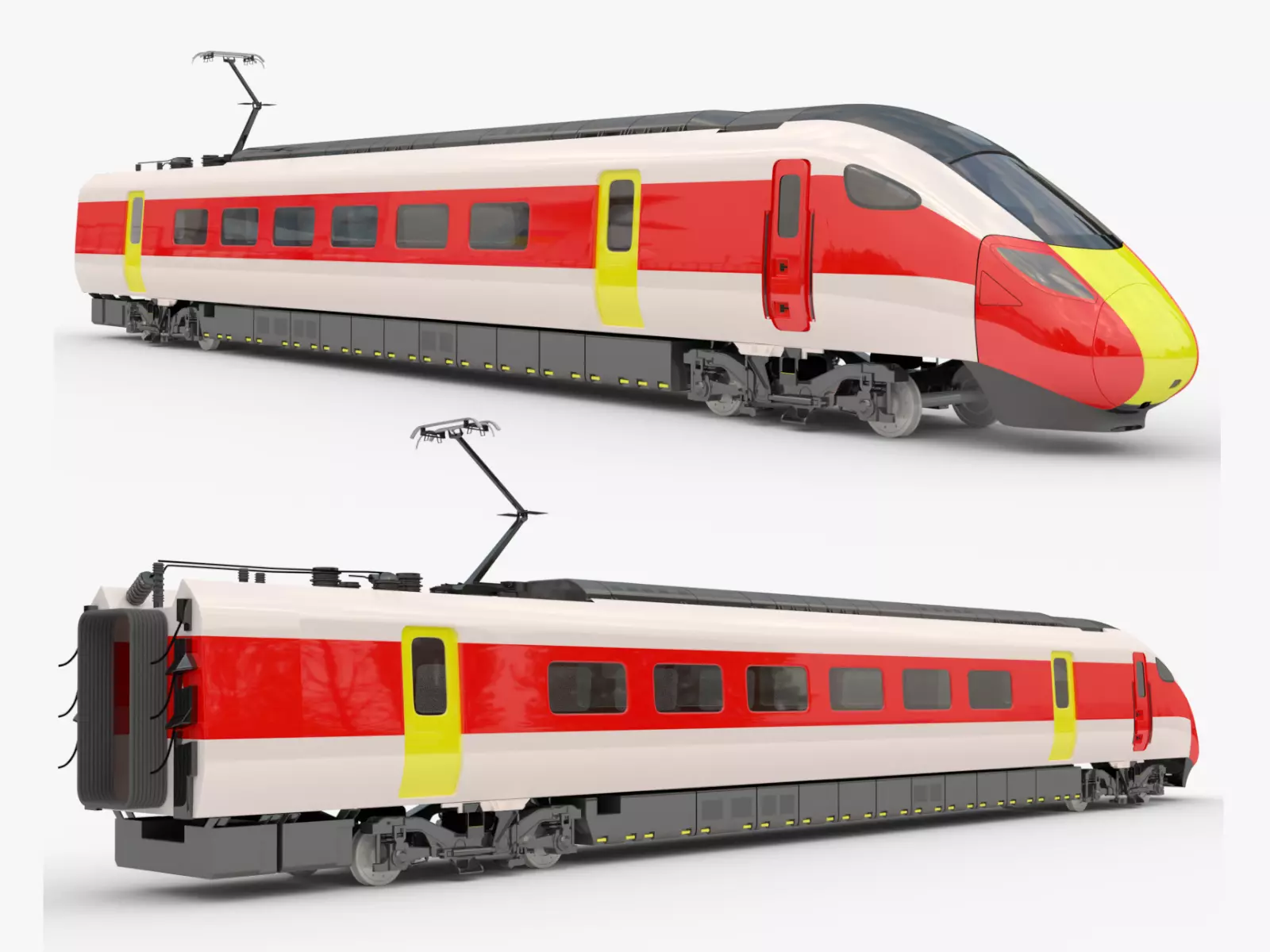 Hitachi Azuma locomotive exterior 3D model_0
