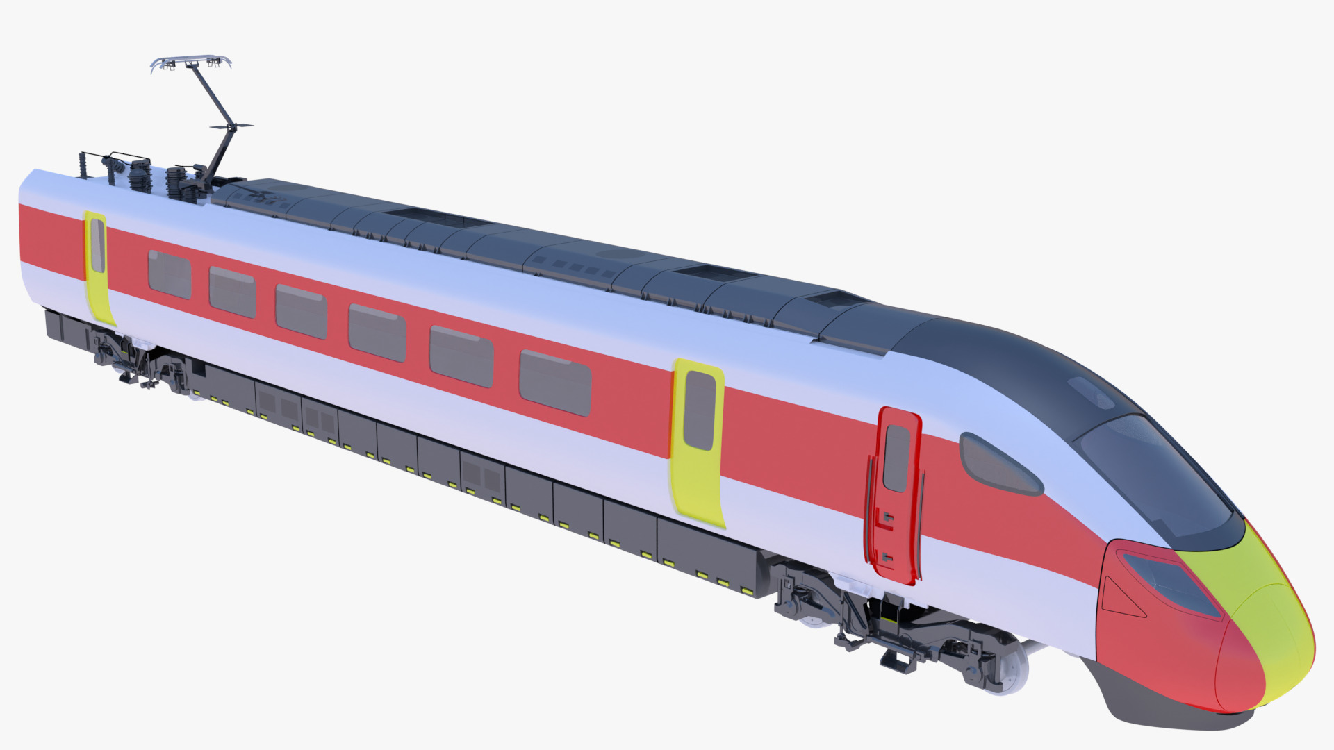 Hitachi Azuma locomotive exterior 3D model_7