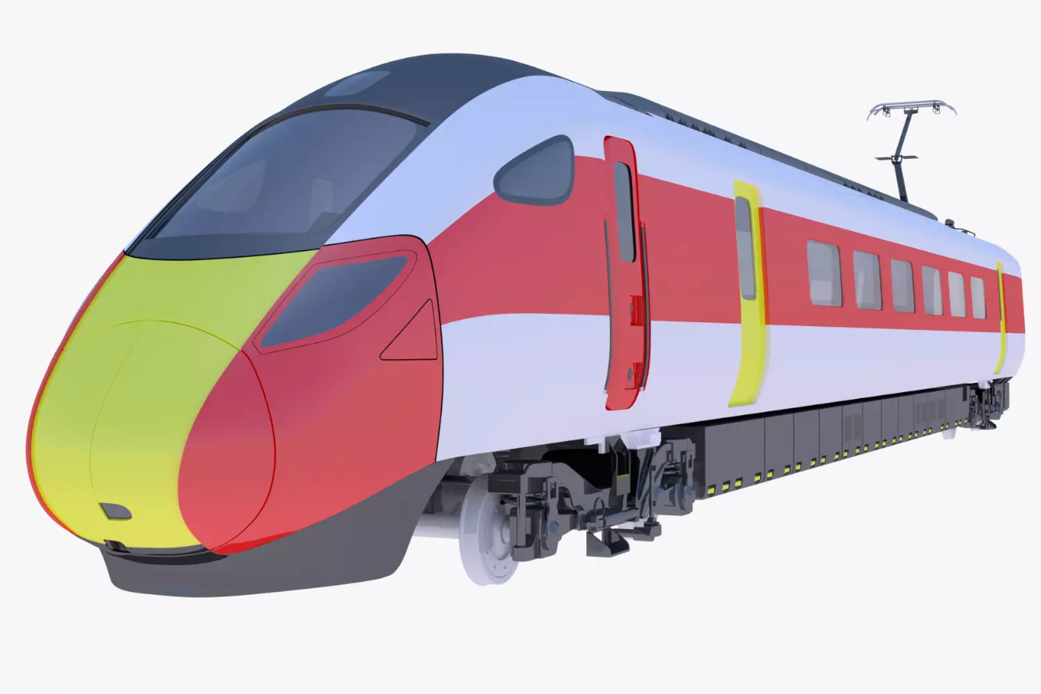 Hitachi Azuma locomotive exterior 3D model_3