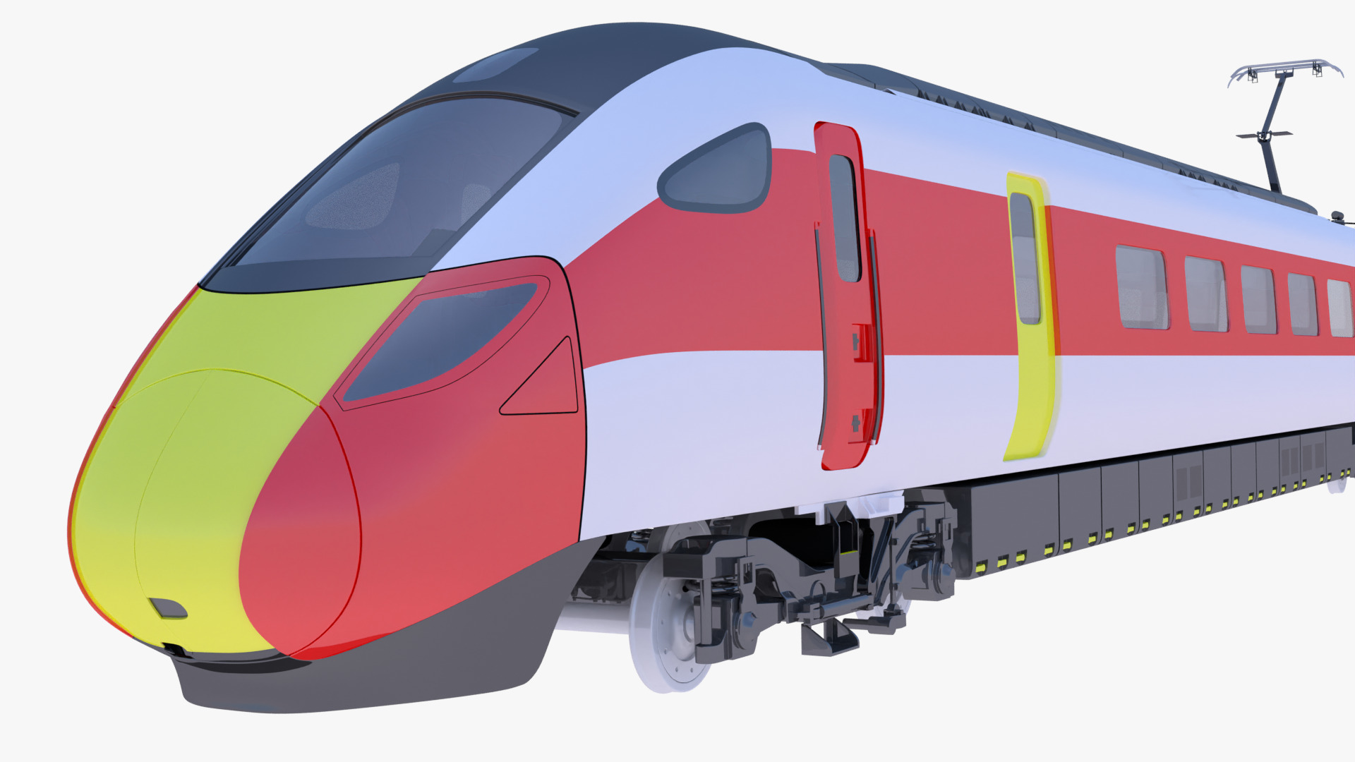 Hitachi Azuma locomotive exterior 3D model_9