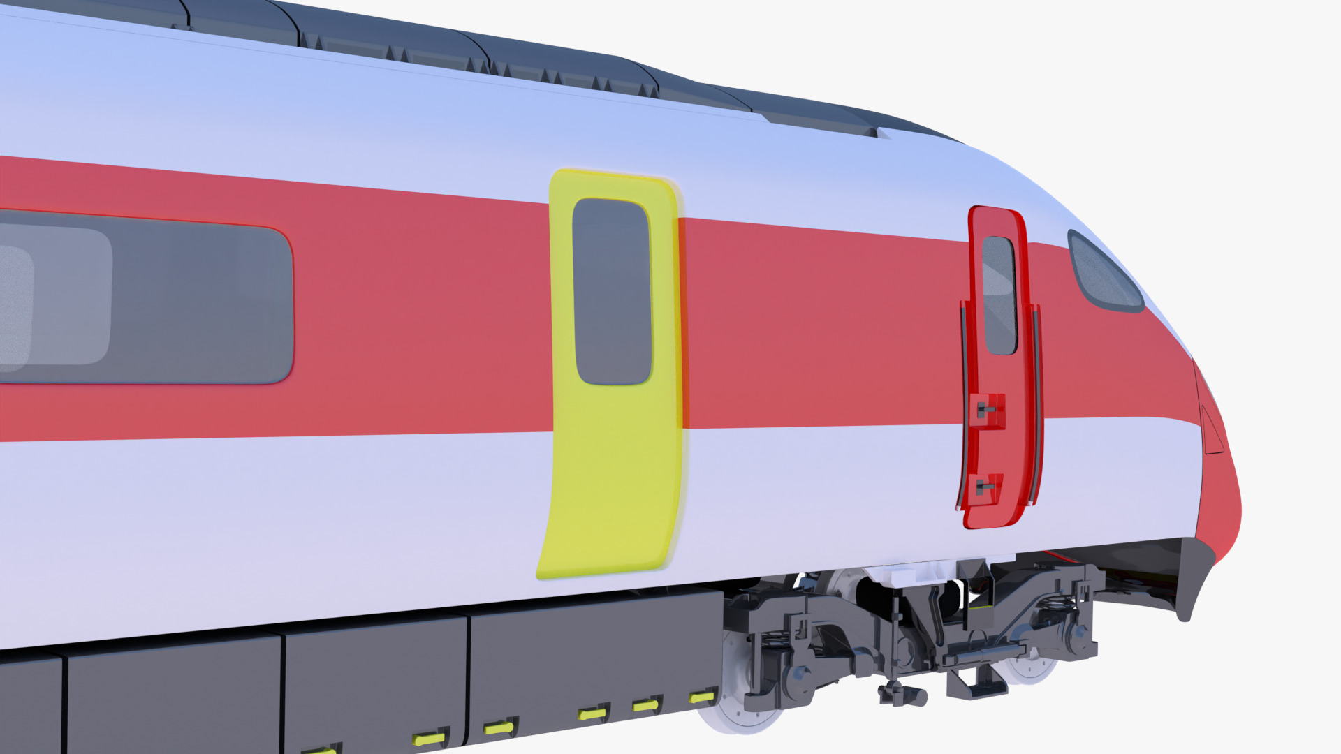 Hitachi Azuma locomotive exterior 3D model_8