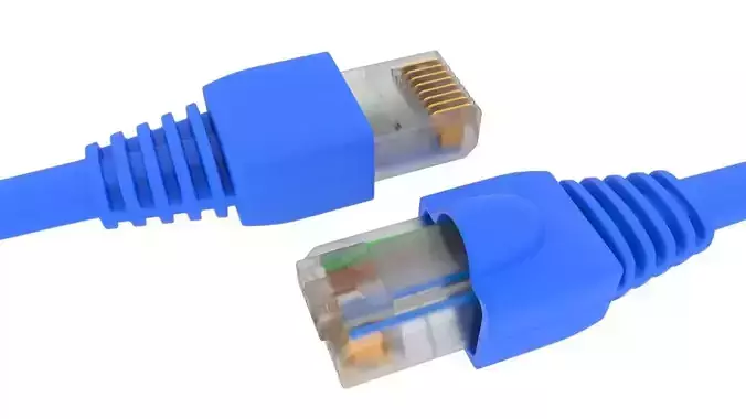 3D RJ45 Ethernet connector 3D model