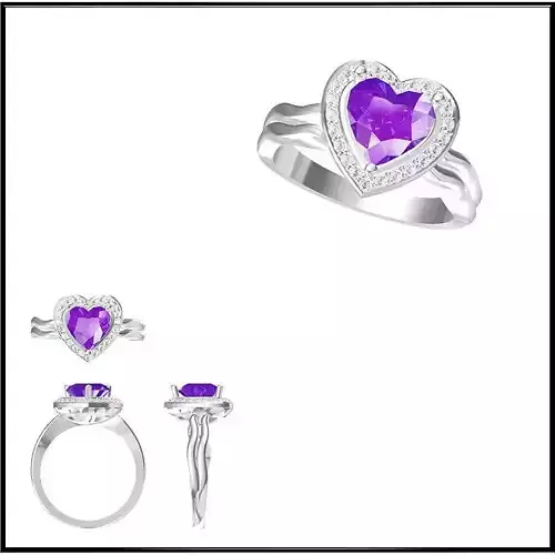 JCD Format Elegant gold color stone rings wax files jewelry