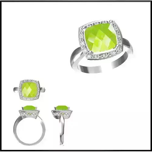 JCD Format  Elegant gold color stone rings rhinoceros jewelry 