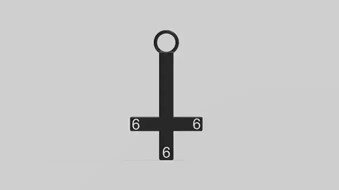 Invert cross chrismass decoraiton 3D print model